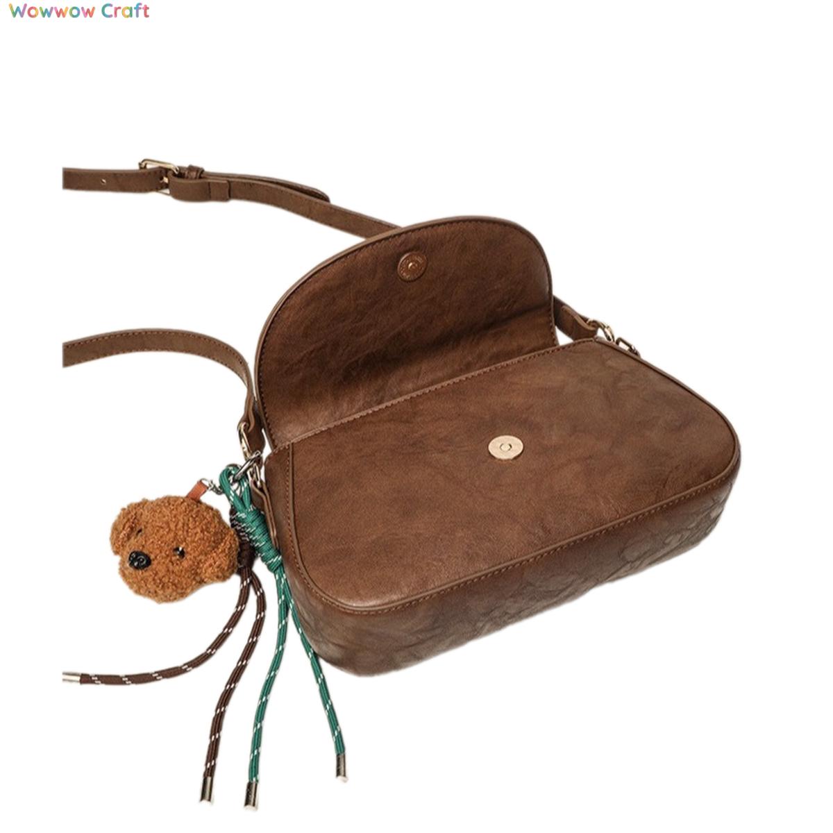 Shoulder Bags,Totes,Leather Bags,Black Brown Vintage Textured Leather Shoulder Bag - Leather Crossbody Bag